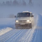 VW im Schnee und Nebel
